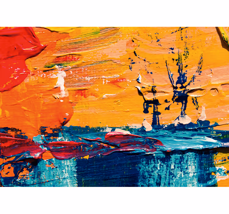 Art wall mural vibrant abstract seascape - TenStickers