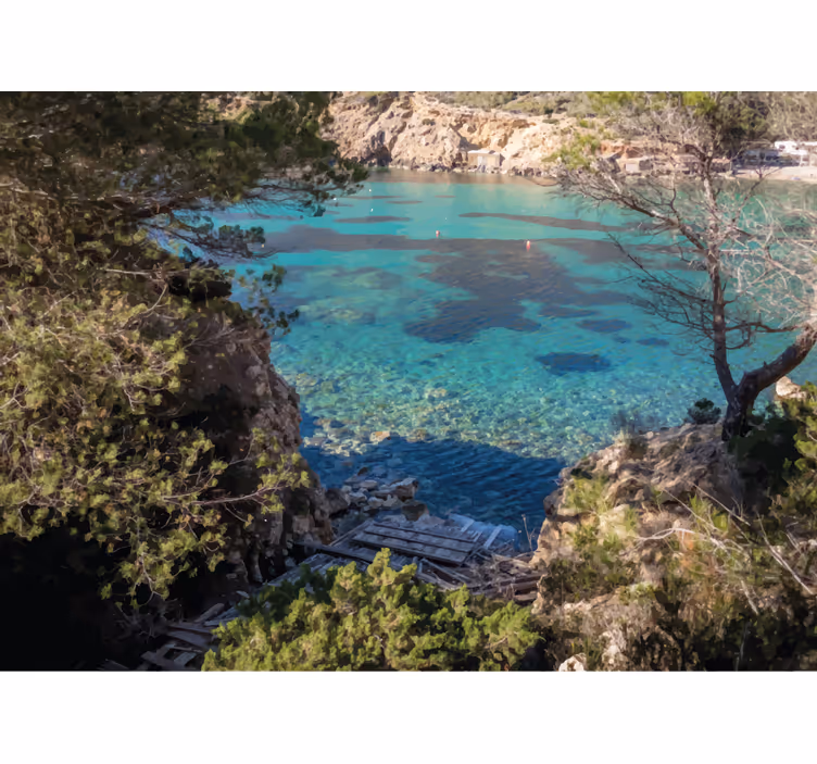 Wall mural nature serene coastal landscape - TenStickers