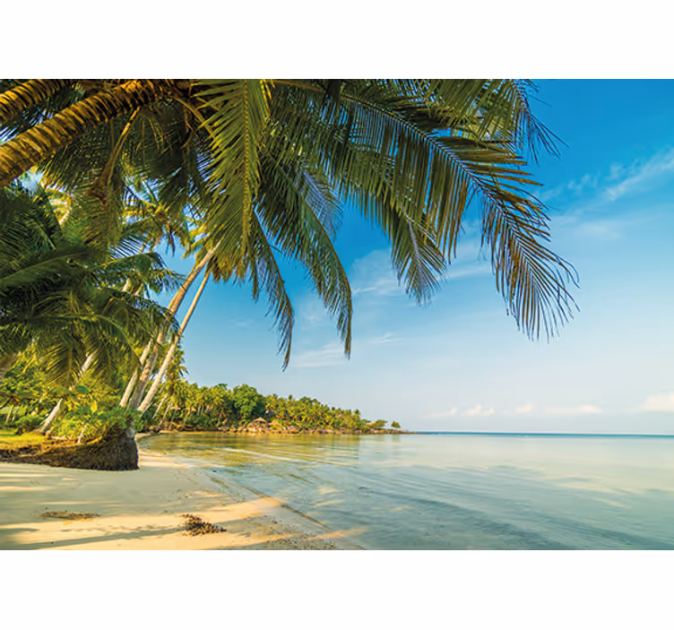 Peaceful paradise in the sea 3D Wall Mural - TenStickers