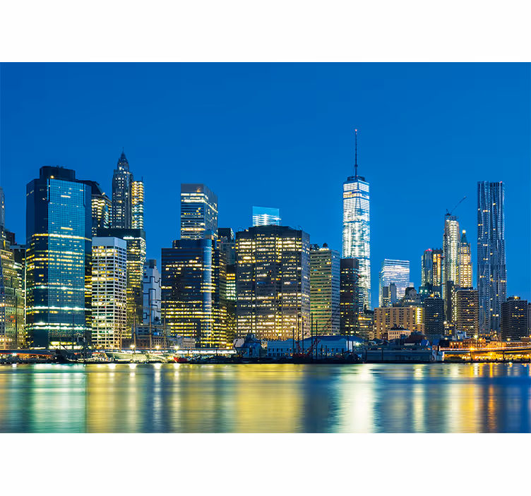 Wall mural new york nyc skyline at night - TenStickers