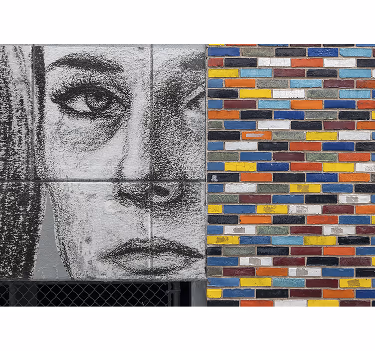 Graffiti wall mural unique urban portrait - TenStickers