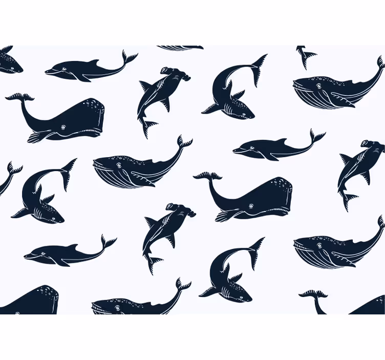 Animals wall mural with marine life designs - TenStickers