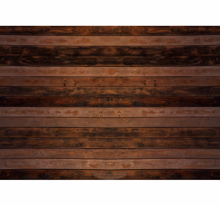 Brown horizontal planks Wood Wall Mural - TenStickers