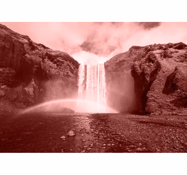 Wall mural waterfall grand waterfall scene - TenStickers