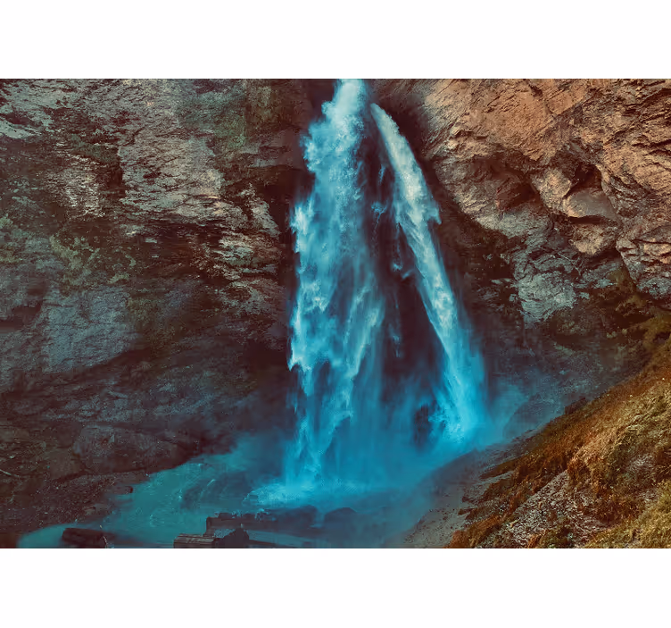 Wall mural mountain grand waterfall view - TenStickers