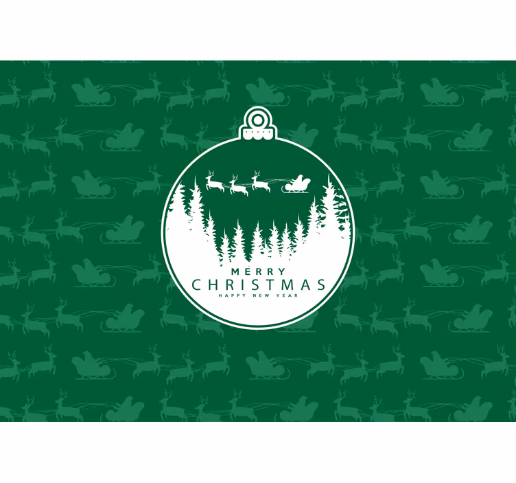 Christmas wall mural joyful winter scene - TenStickers