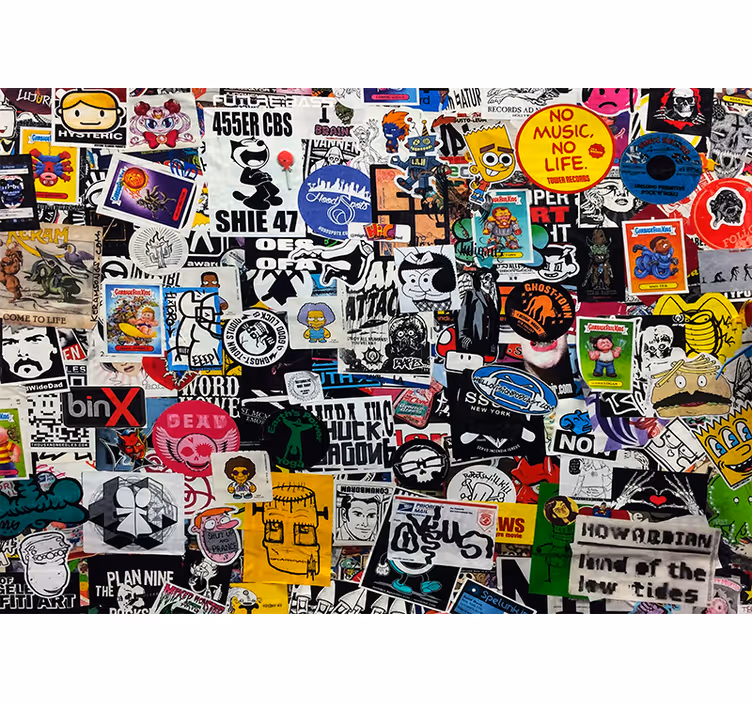 Graffiti wall mural colorful sticker collage - TenStickers