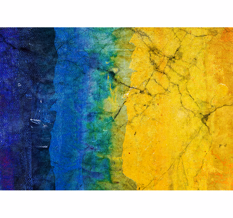 Abstract wall mural with lively color mixes - TenStickers