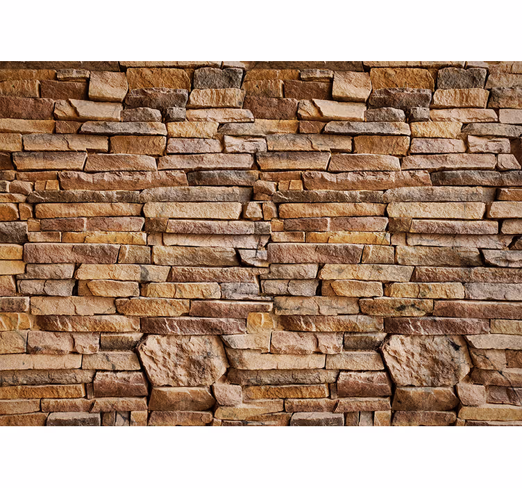Mural stone wall with authentic natural stone texture - TenStickers