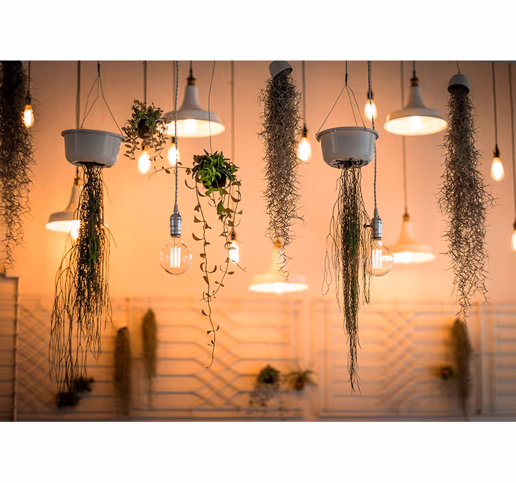 Wall mural nature with hanging greenery touches - TenStickers