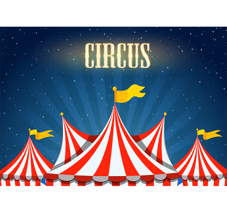 Circus tents in the night Kids wall Murals - TenStickers