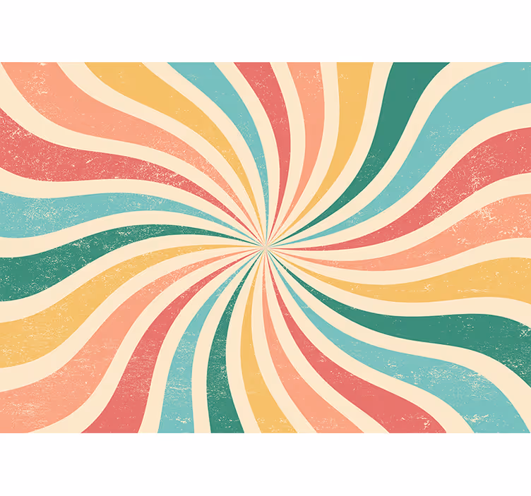 Wall mural 3d spiral color waves - TenStickers