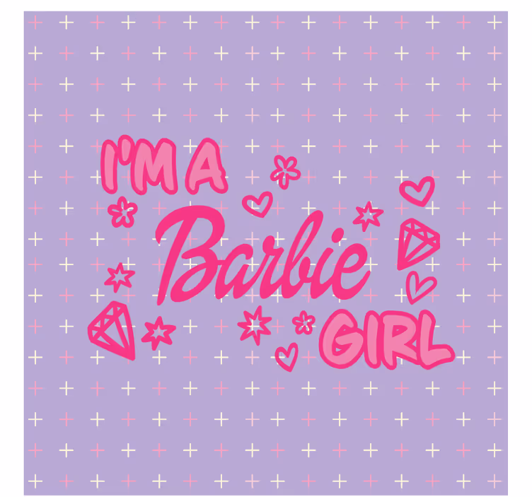 Quote wall mural i'm a barbie girl - TenStickers