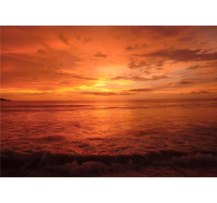 Wall mural mountain twilight sea view - TenStickers
