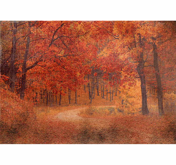 Wall mural nature rustic autumn pathway - TenStickers