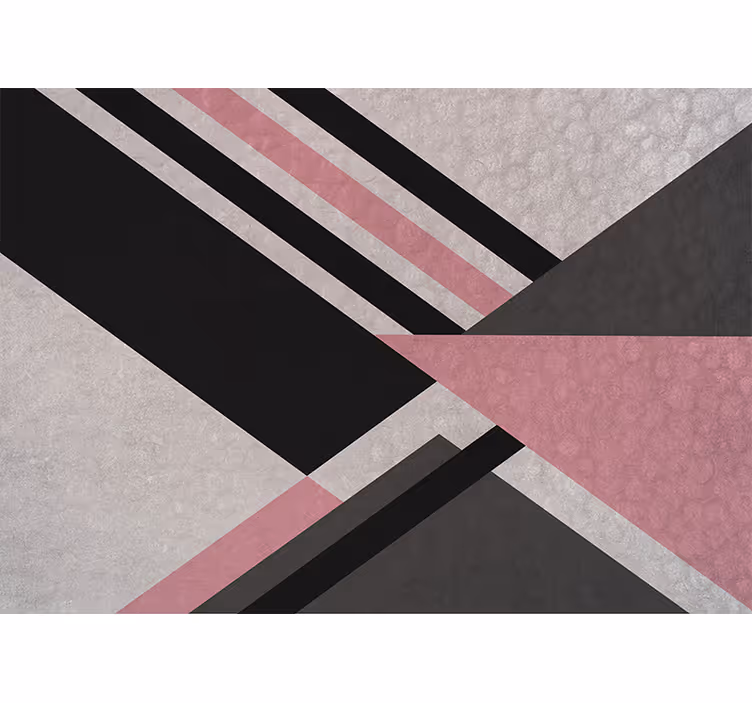 Modern geometric pattern with pink Wall Murals - TenStickers