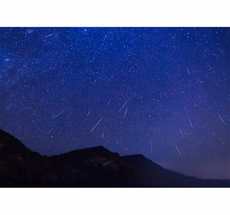 Wall mural mountain celestial comets night - TenStickers