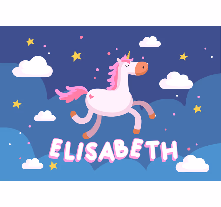 Animals wall mural whimsical unicorn dreamscape - TenStickers