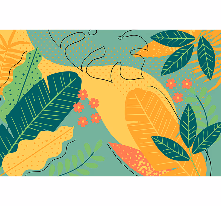 Wall mural nature tropical leaf decoration - TenStickers
