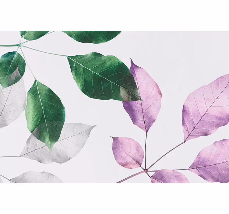 Kawaii Style autumn leaves wall mural - TenStickers