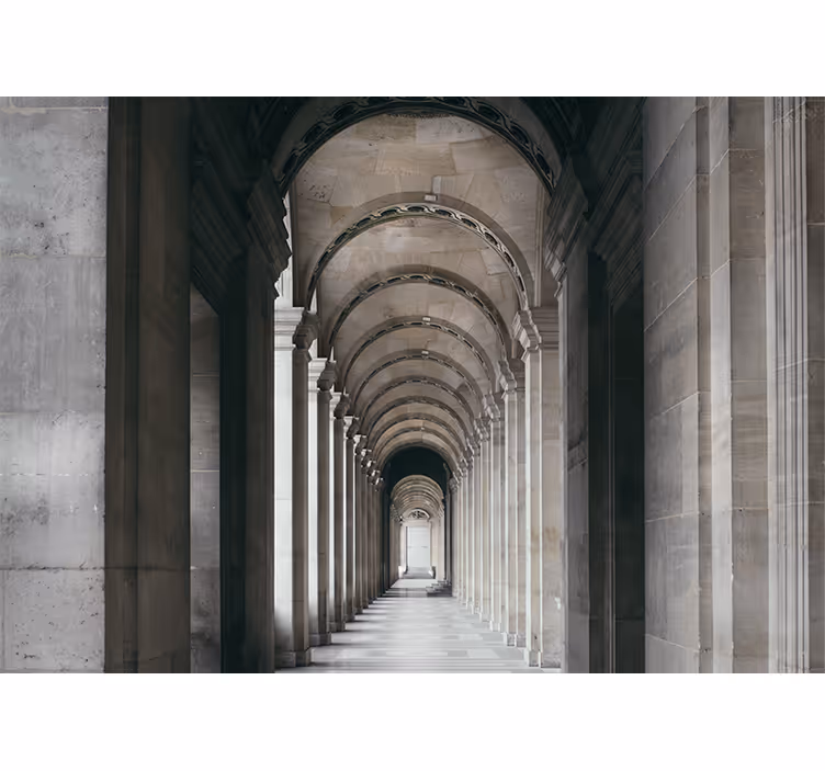 City wall mural architectural arches view - TenStickers