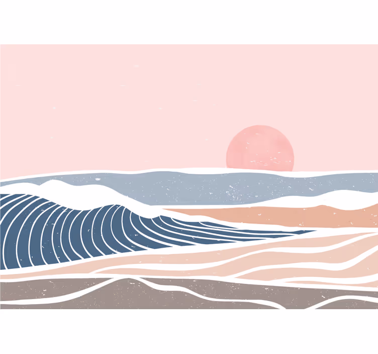 Wall mural nature serene coastal view - TenStickers