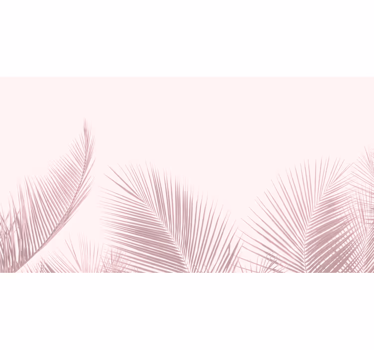 Wall mural trees palm leaf silhouettes - TenStickers