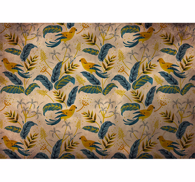 Tropical Bird Pattern animals wall mural - TenStickers