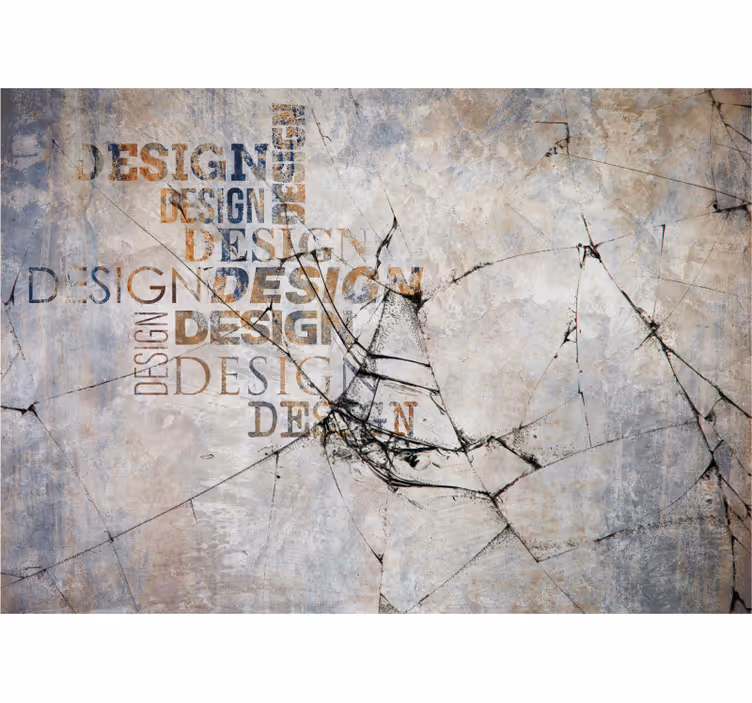 Abstract wall mural inspired by abstract typography - TenStickers
