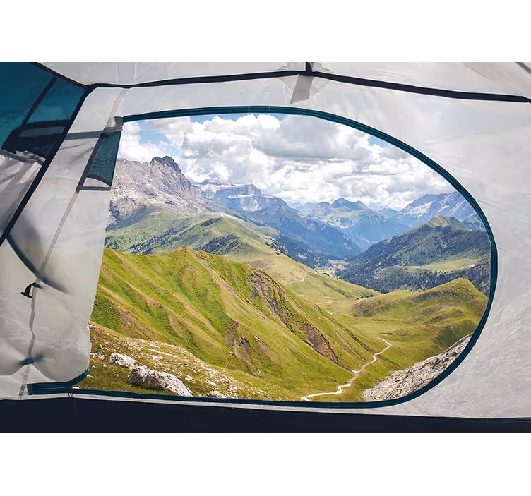 Green cool mountain 3D Wall Mural - TenStickers