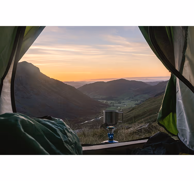 Window carp and mountain 3D Wall Mural - TenStickers