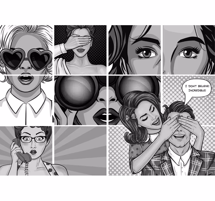 Art wall mural pop art expressions - TenStickers
