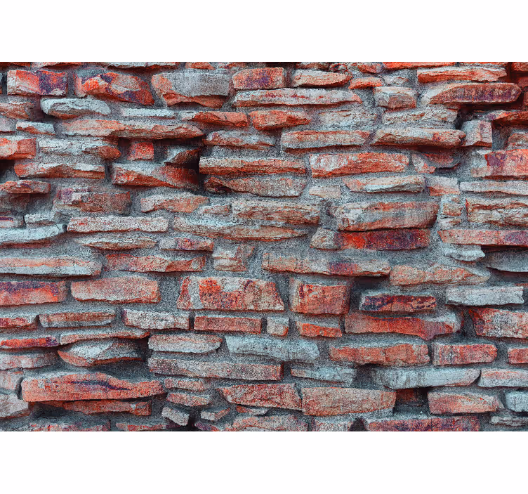 Mural stone wall textured rock formation - TenStickers