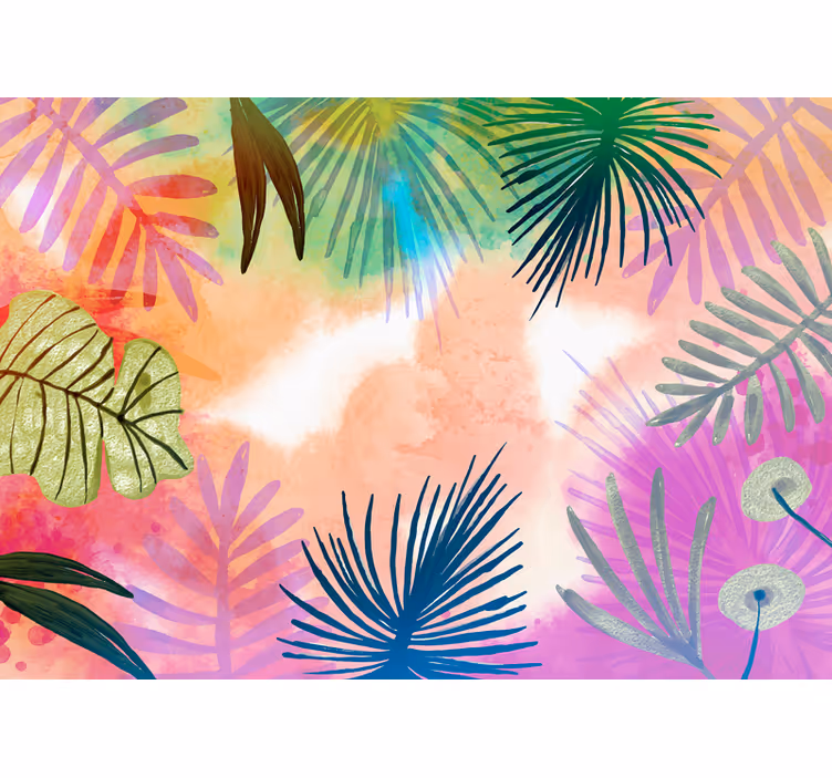 Wall mural nature tropical leaf patterns - TenStickers