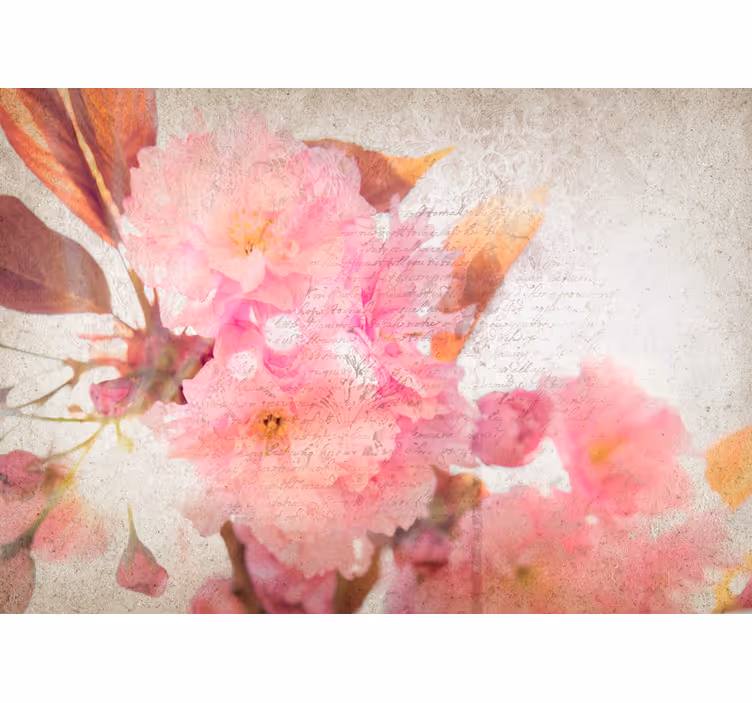 Flower wall mural cherry blossom design - TenStickers