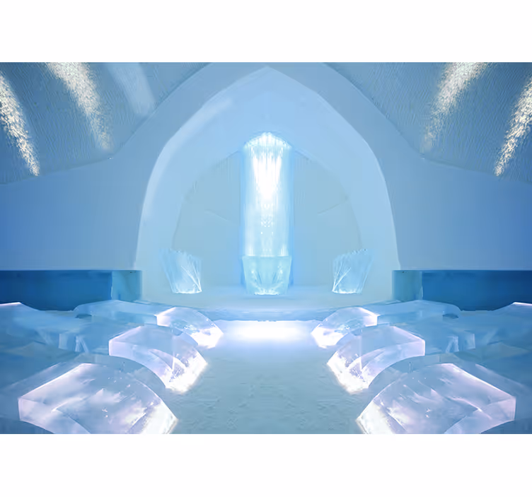 Wall mural nature ice crystal sanctuary - TenStickers