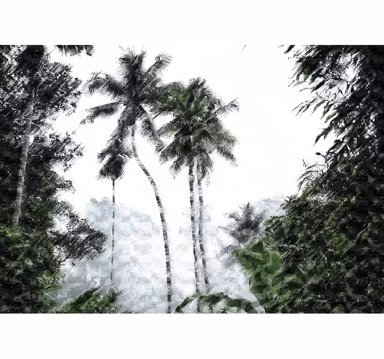 Contemporary art Jungleland Forest Wall Mural - TenStickers