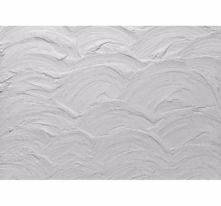 "Gray Japandi" wavy cement  vintage wall mural - TenStickers