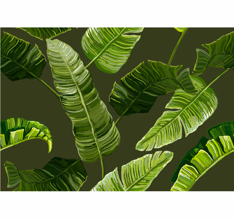 Wall mural nature lush green foliage design - TenStickers