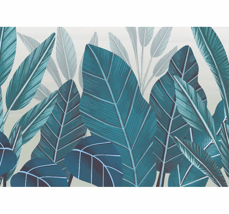 Wall mural nature tropical foliage elements - TenStickers