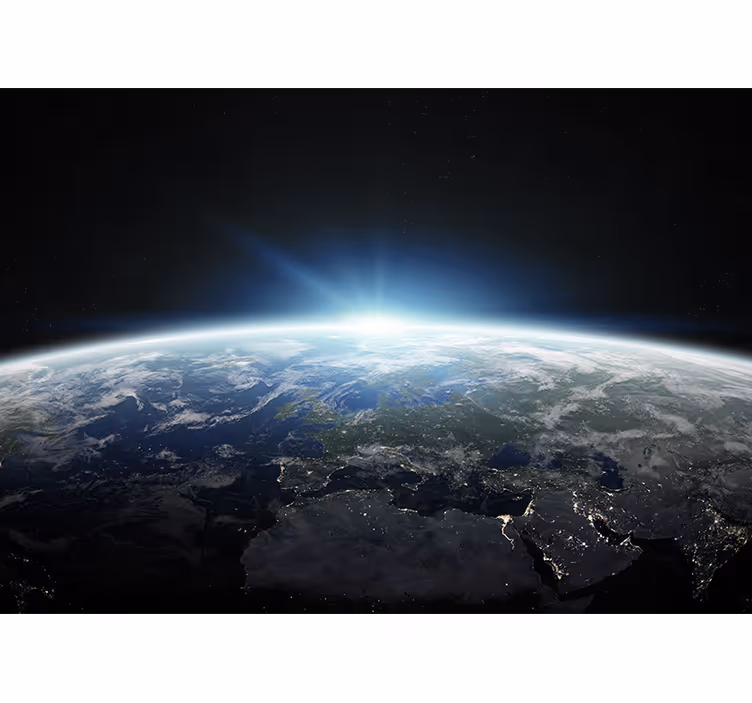 Earth Perspective View space wall mural - TenStickers