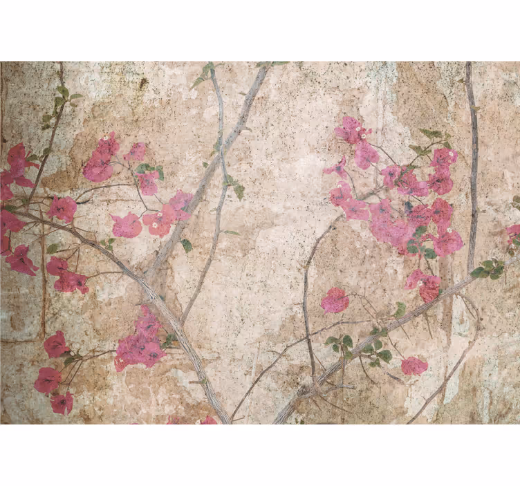 Ivy flowers vintage wall mural - TenStickers