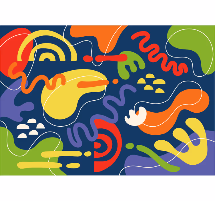 Abstract wall mural dynamic color waves - TenStickers