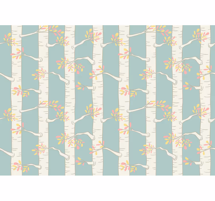 Wall mural trees birch tree design - TenStickers