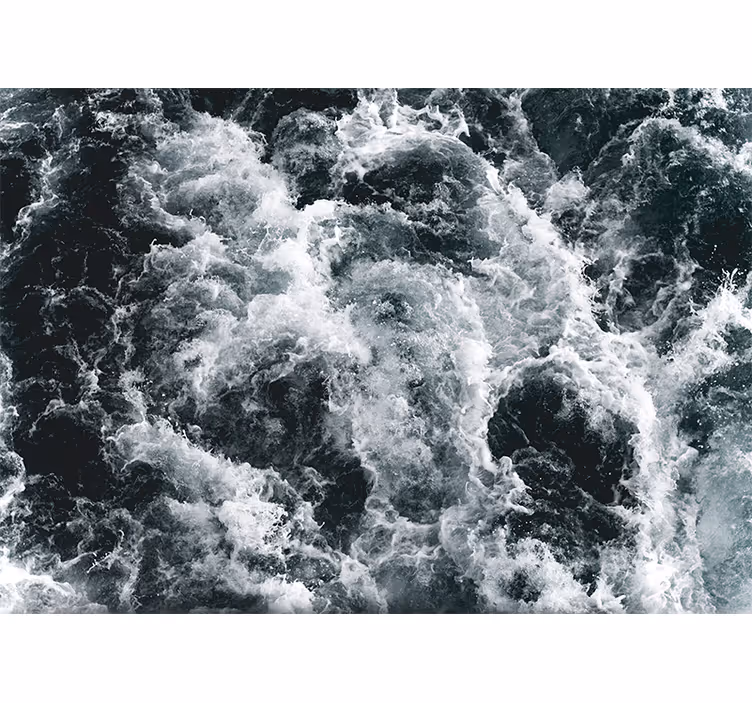 Under the sea wall mural churning ocean waves - TenStickers