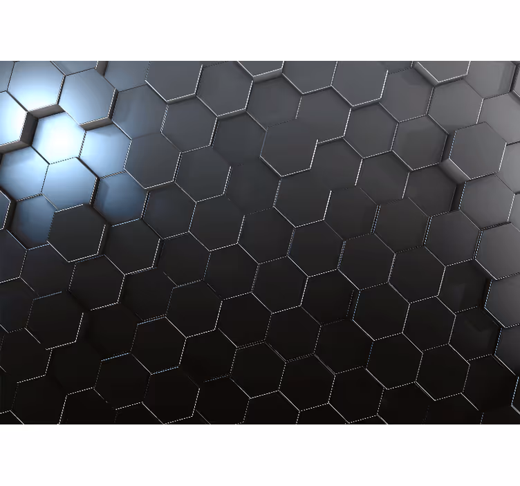 Hexagonal Pattern Design texture wall mural - TenStickers