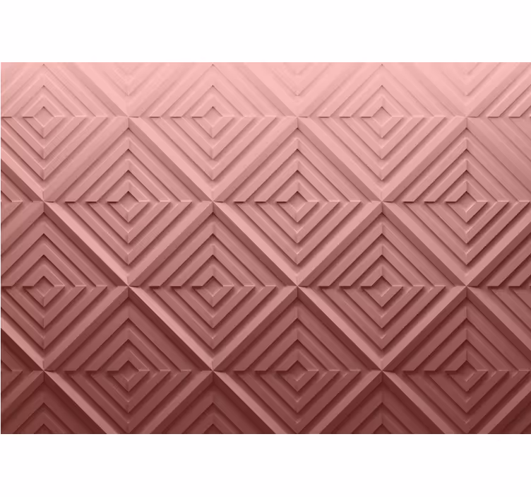 Pink geometrical abstraction 3D Wall Mural - TenStickers