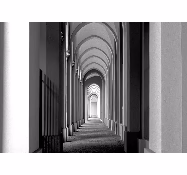 City wall mural architectural archway view - TenStickers