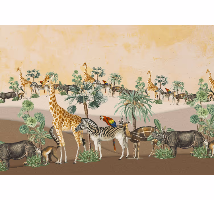 Jungle Adventure Forest Wall Mural - TenStickers