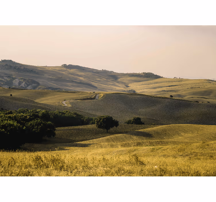Landscape wall mural rolling hills scene - TenStickers
